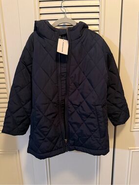 Amazon Essentials Navy Quilted Hooded Puffer Jacket for Kids